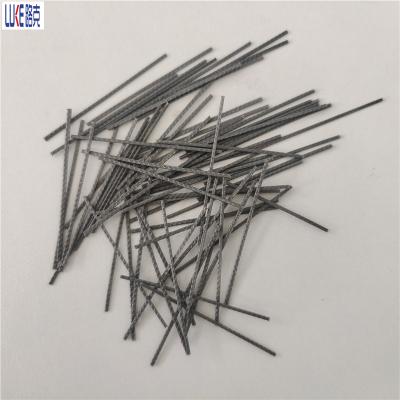 ألياف خرسانية كبيرة من البولي بروبيلين الرمادي مقاس 48 مم