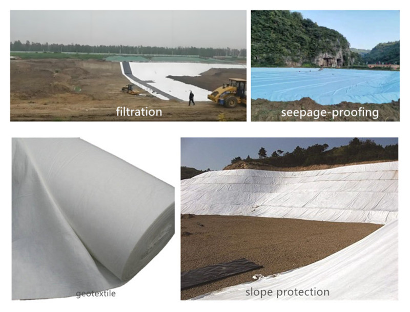 PP ألياف التيلة إبرة Geotextile.jpg غير المنسوجة