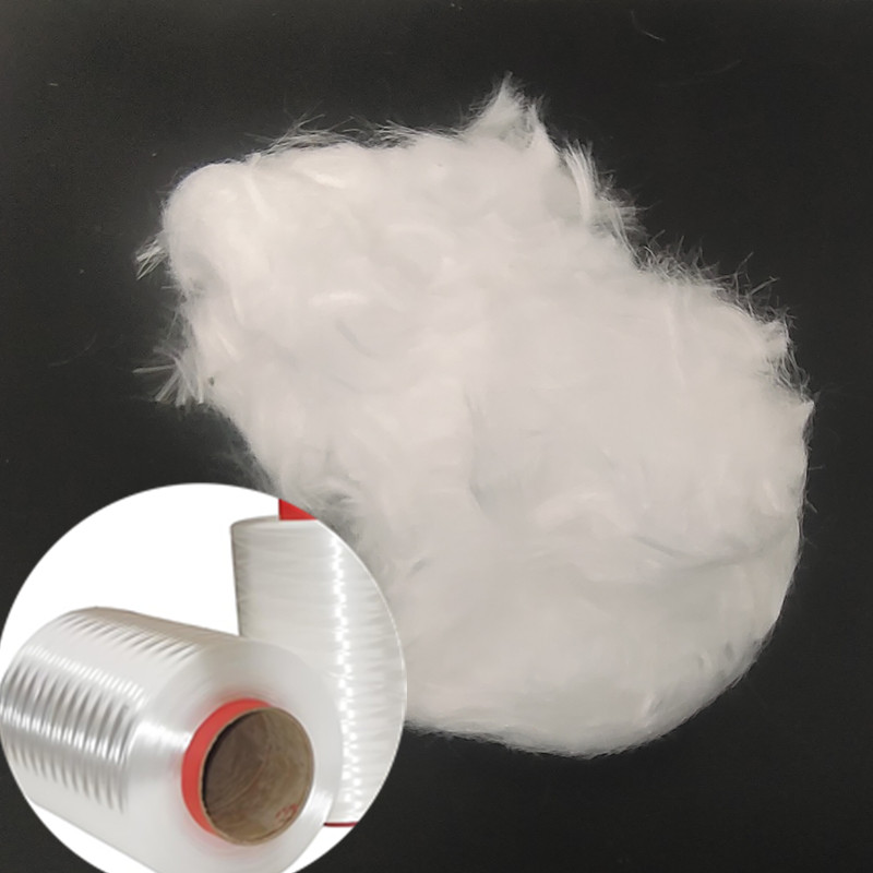 قصيرة uhmwpe polyethylene الألياف الخرسانية الألياف. jpg